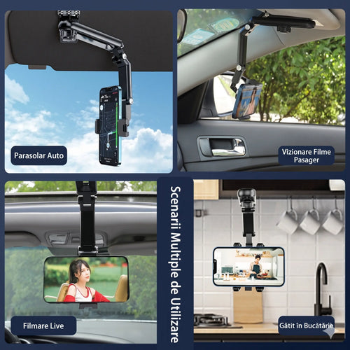FlexiGrip 360°™ - Suport Telefon Flexibil pentru Mașină și Birou