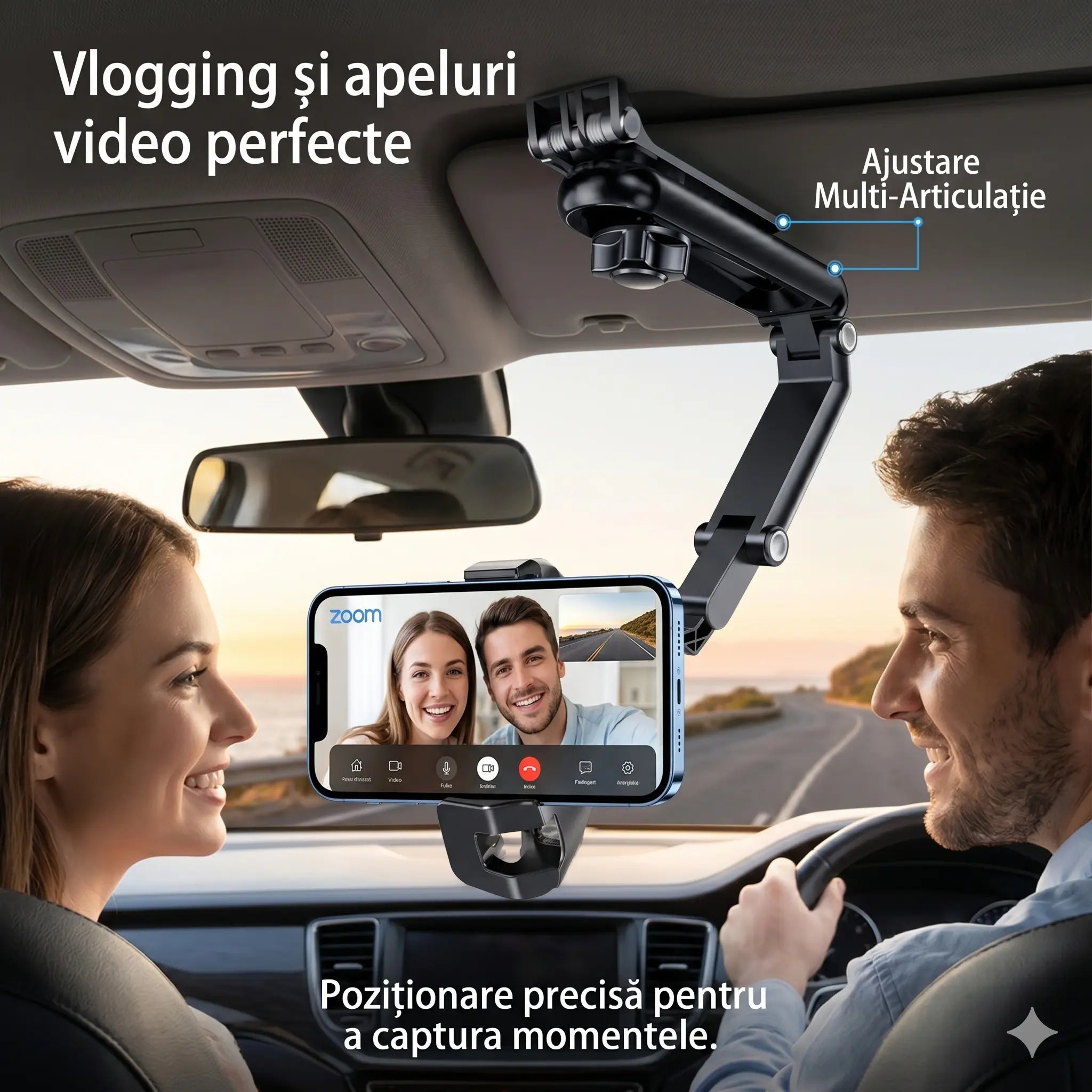 FlexiGrip 360°™ - Suport Telefon Flexibil pentru Mașină și Birou