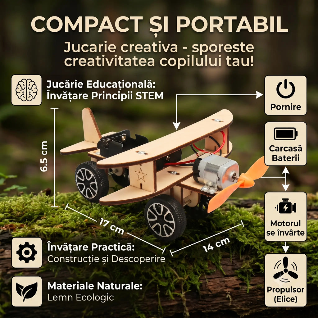 AeroCraft™ – Kit Creativ de Construcție și Știință pentru Copii