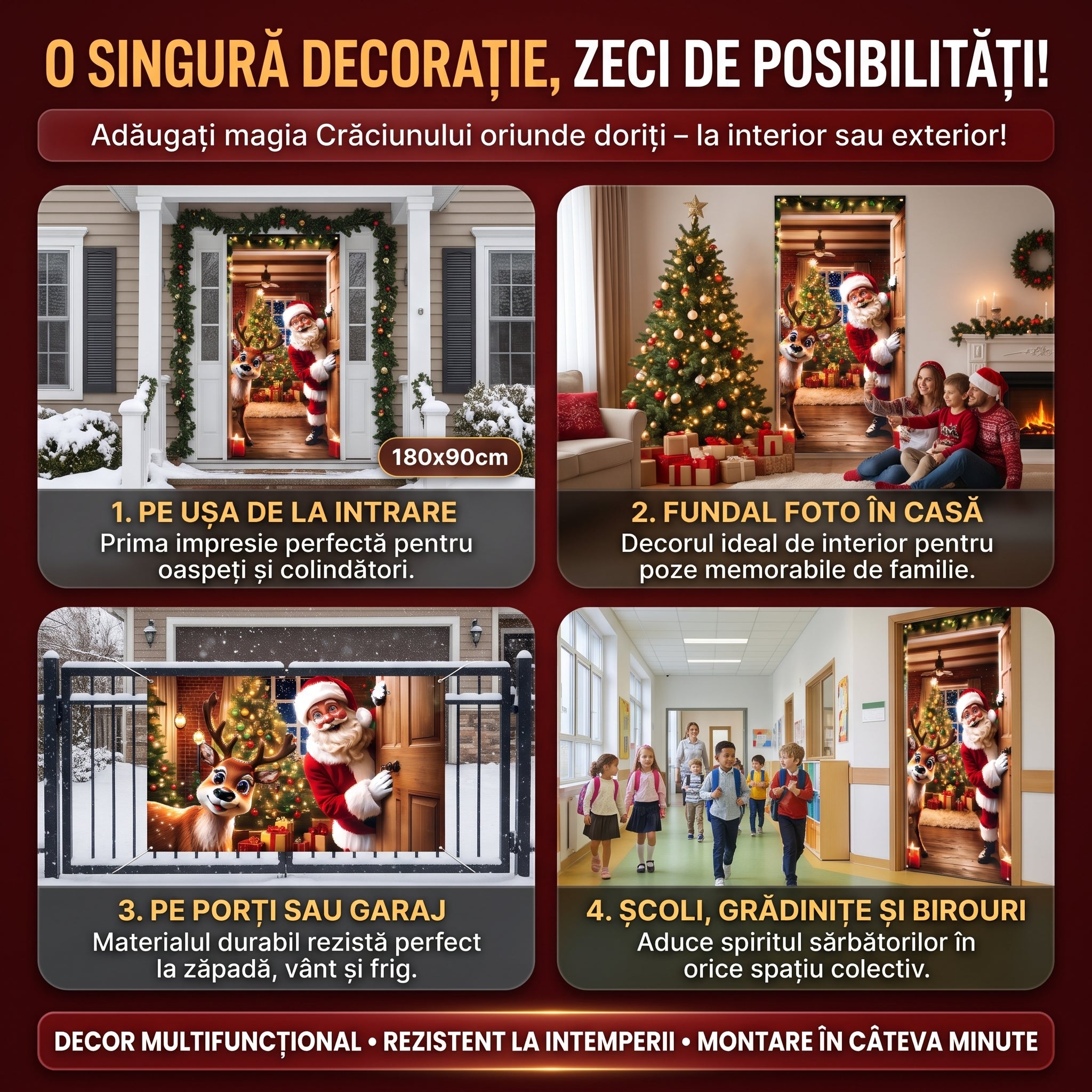 Husă Festivă Pentru Ușă Cu MagiaCrăciunului™
