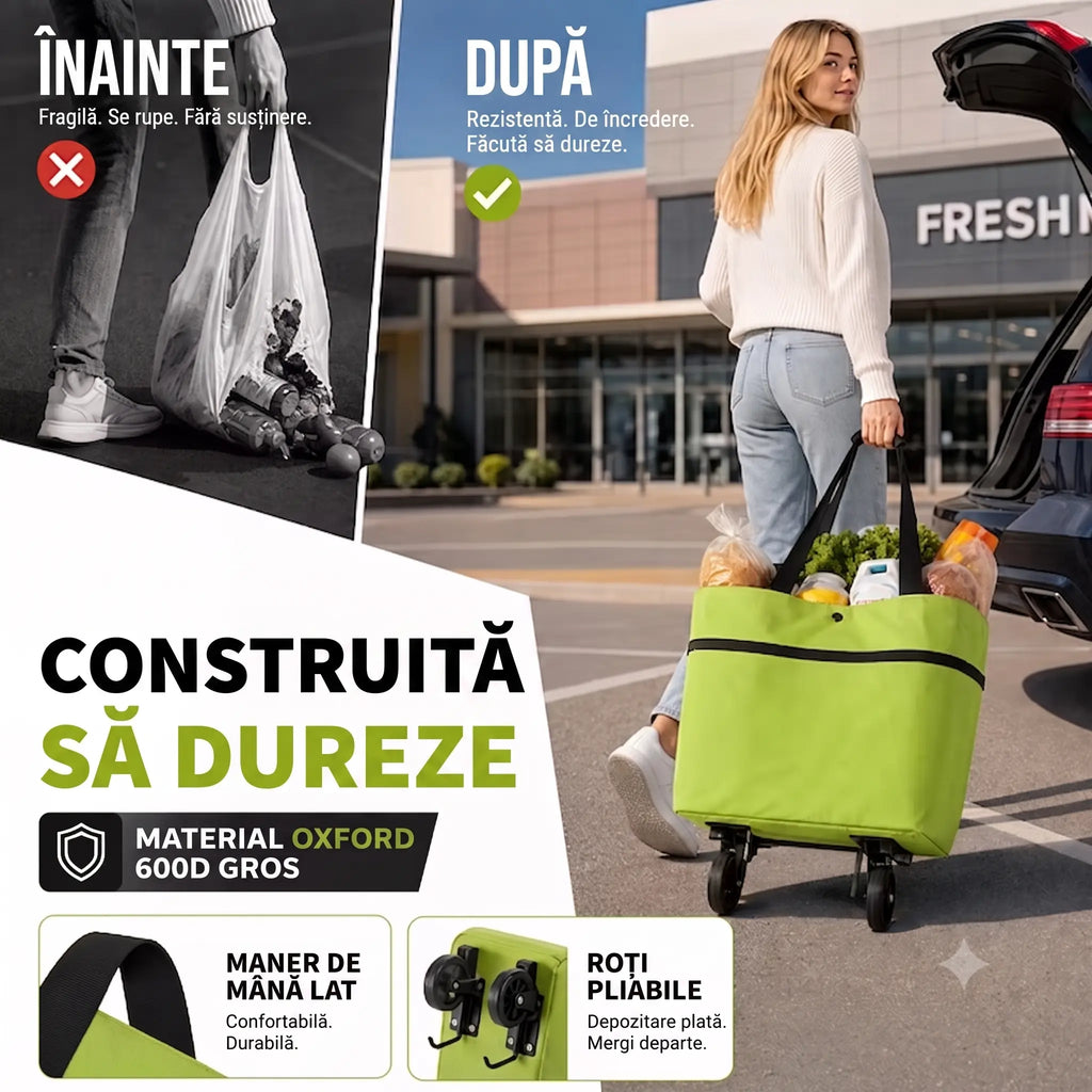 RollBag™ - Geanta 2 în 1 Pliabilă cu Roți