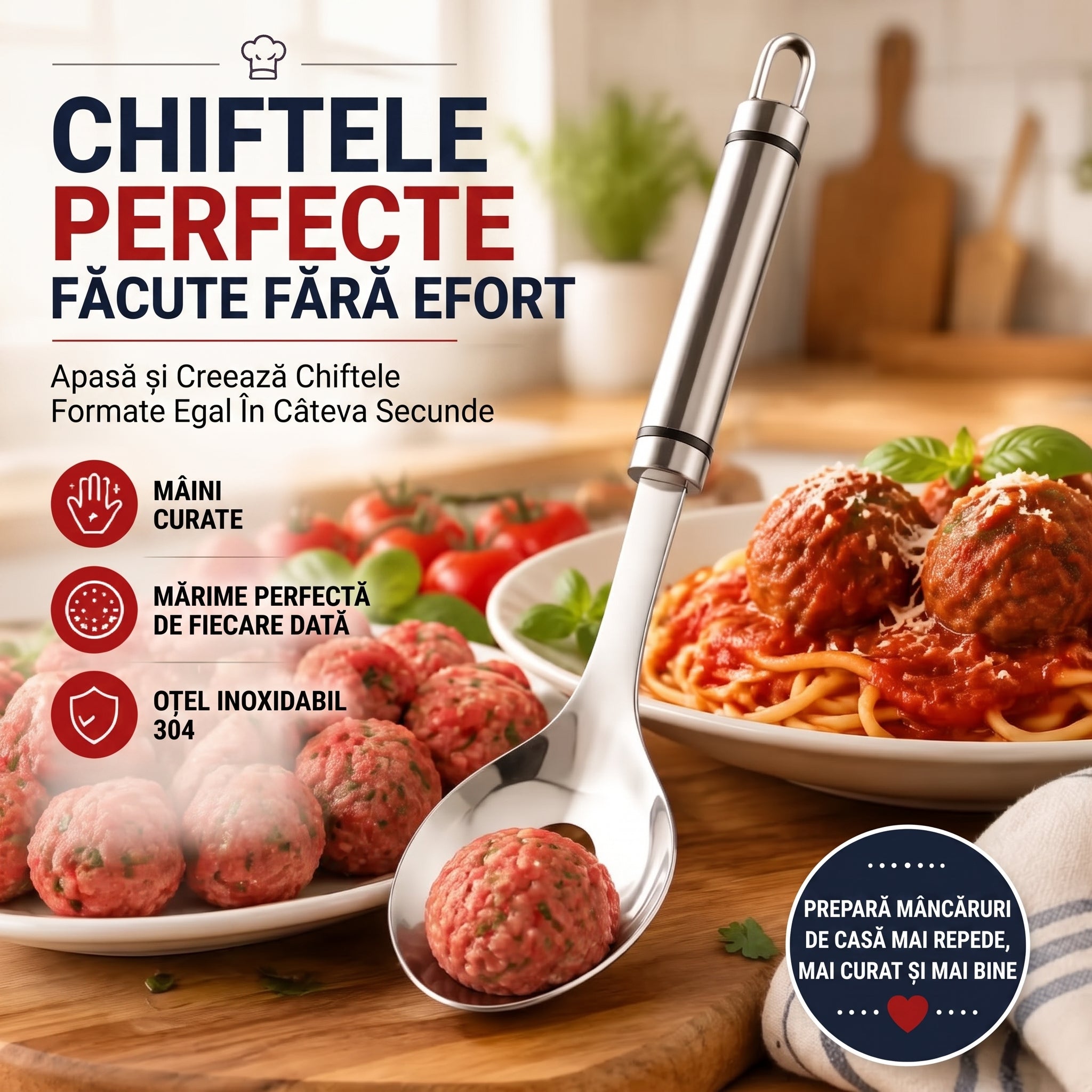 ChefBall™ – Forma perfectă de fiecare dată, zero efort în bucătărie
