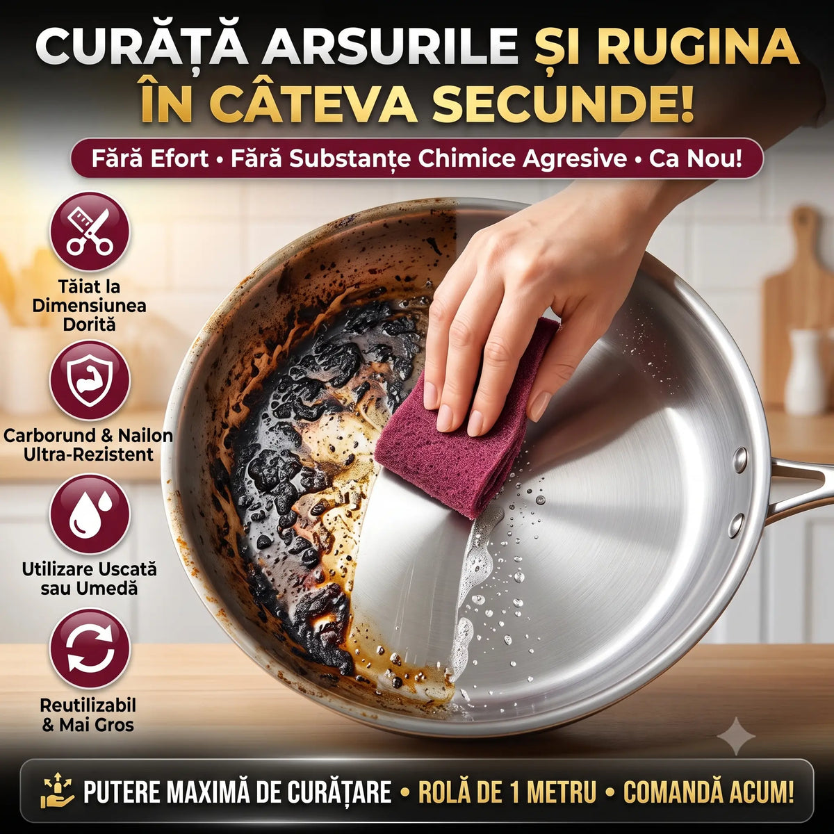 EasyScrub™ – Rola Abrazivă Fără Efort
