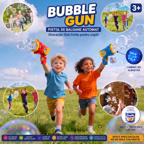 Bubble Gun™ - Pistol automat pentru baloane