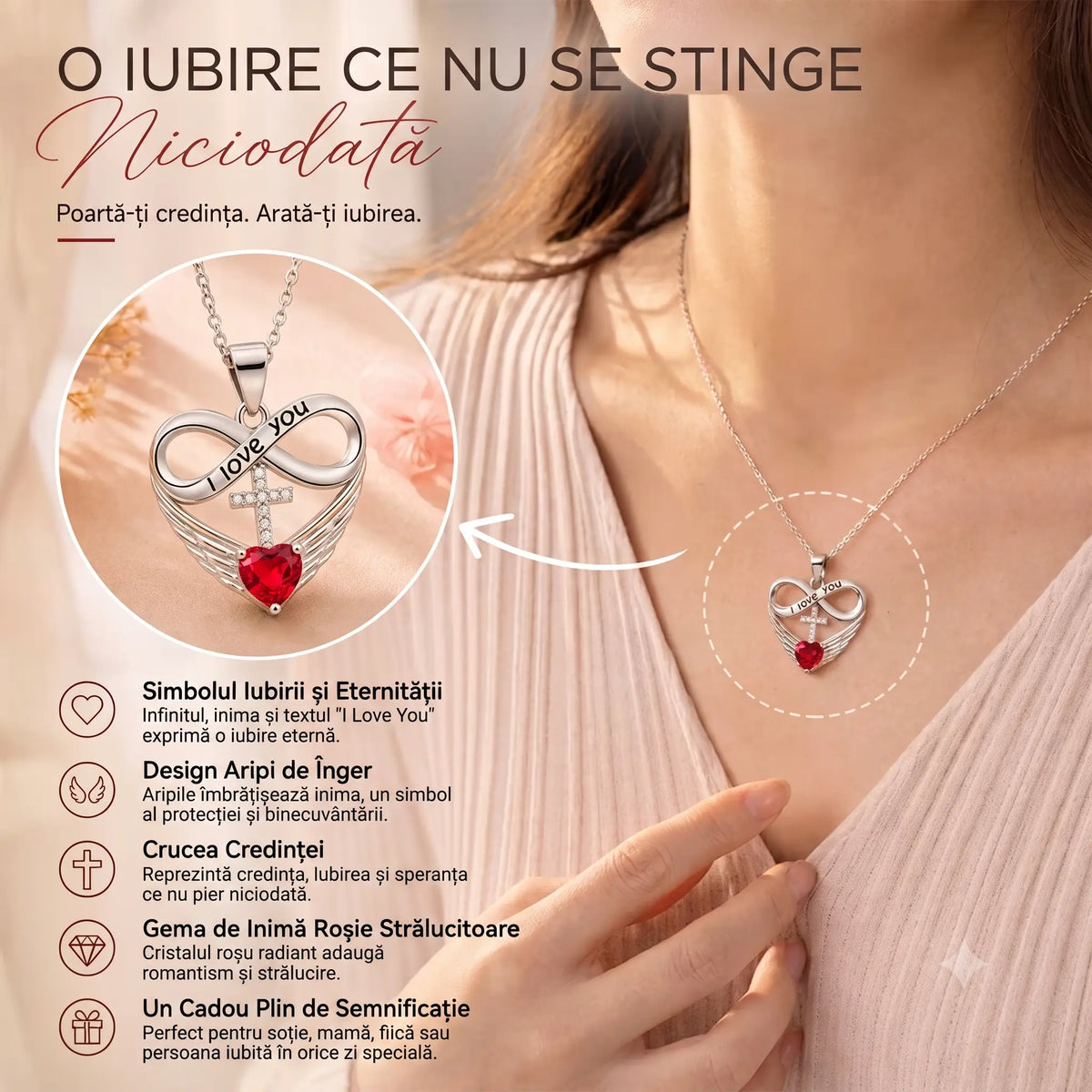 EternalLove™ – Colier Simbolul Iubirii și Credinței
