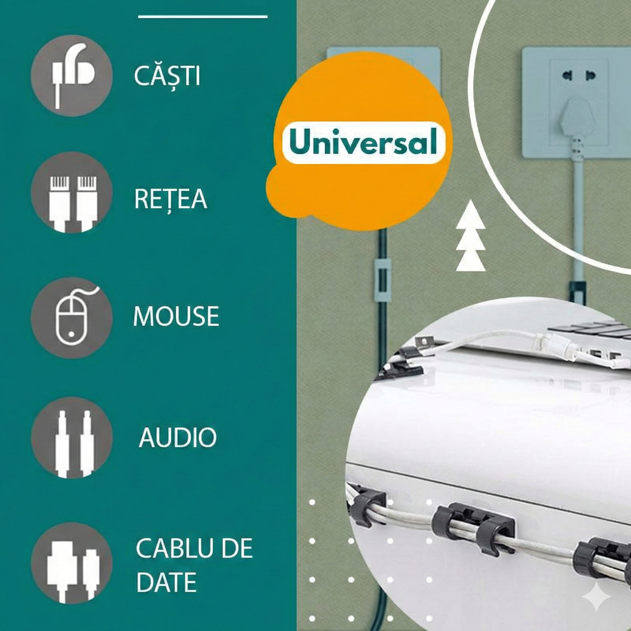 CableFixer™ - organizator pentru cabluri